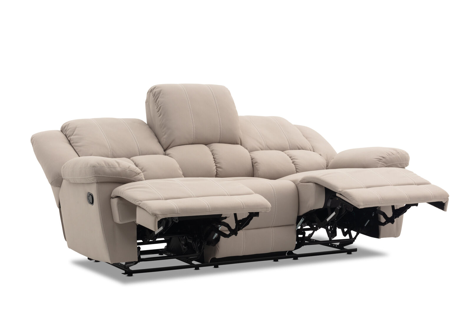 ADRIANO FABRIC - 3 Seater Sofa with 2 Inbuilt Recliners ADRIANO FABRIC