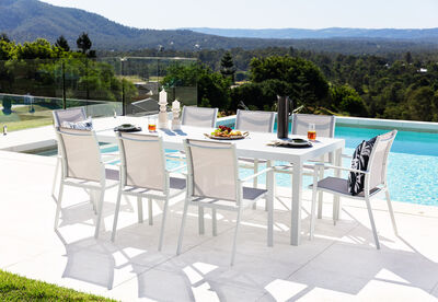 CANTWELL - 9 Piece Outdoor Dining Setting