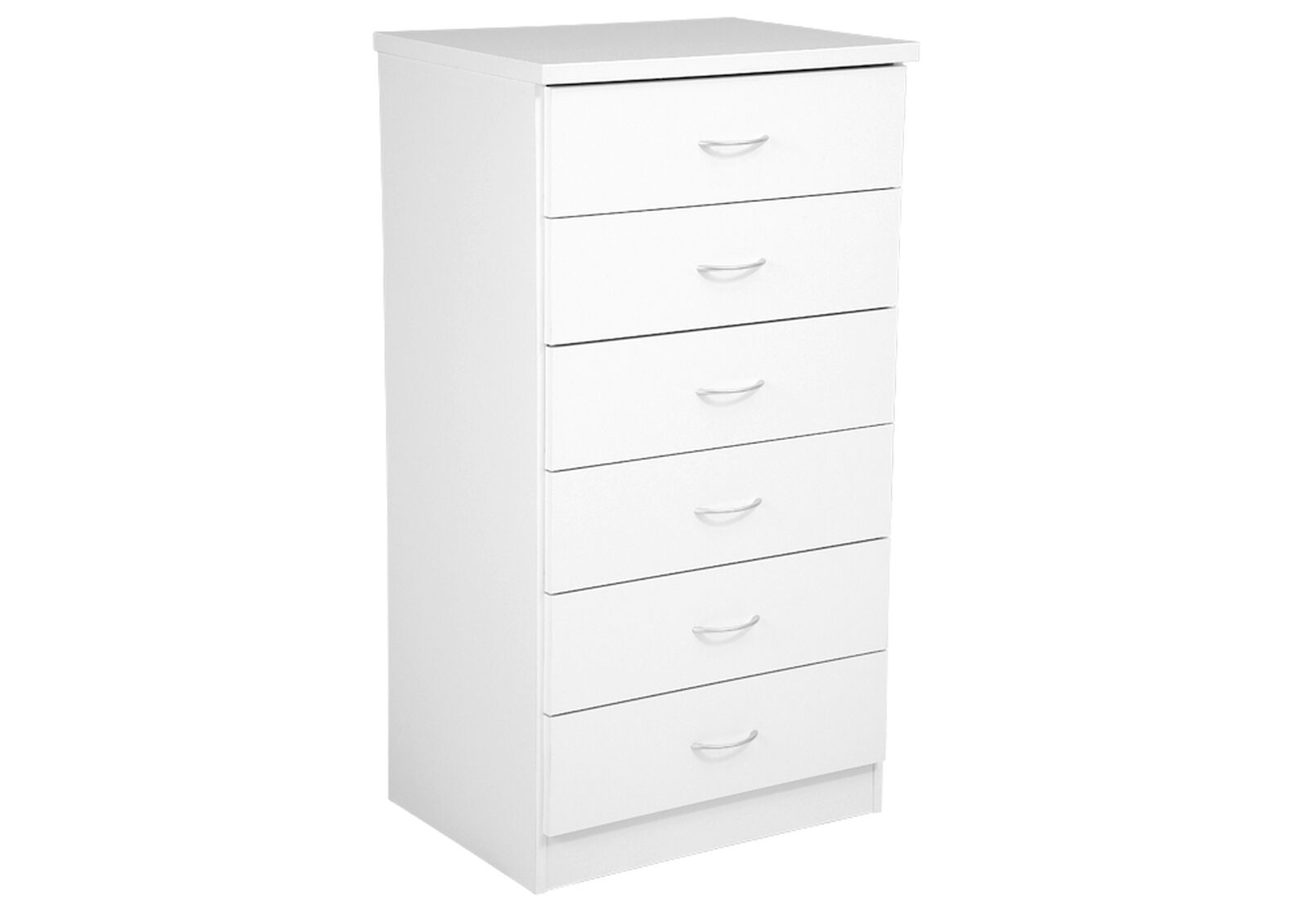 WHITE SPACESAVER 6 Drawer Narrow Tall Chest