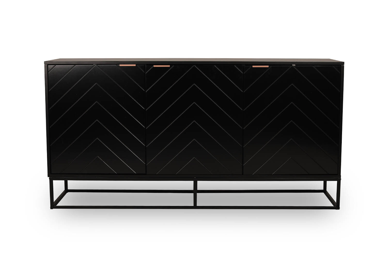 HARDING - Black 3 Door Buffet HARDING