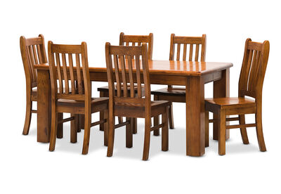 6 Seater Dining Table + Chairs Set - Amart Furniture