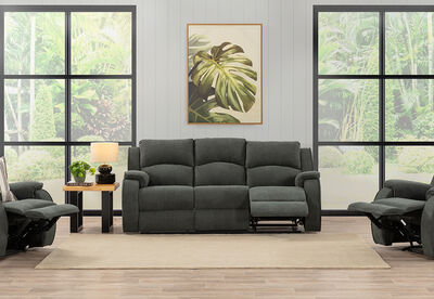 KAYDEN FABRIC - 3 Seater with Recliners