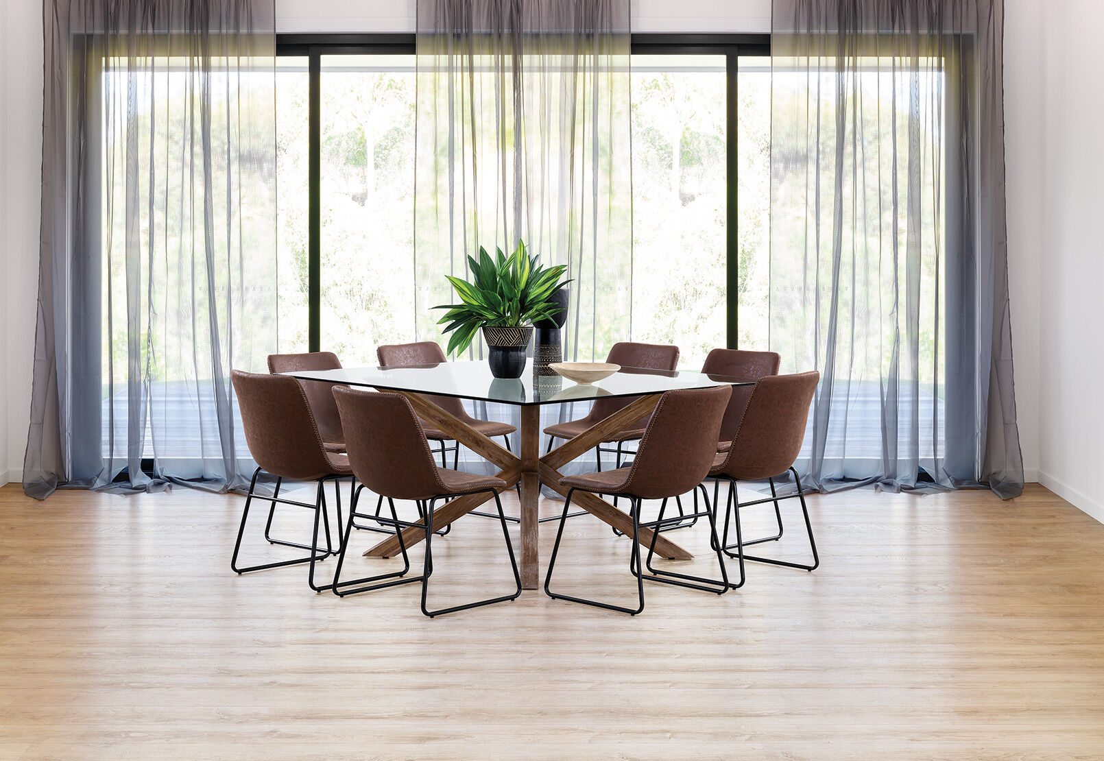 PROMENADE - 9 Piece Dining Suite with Loire Dining Chairs PROMENADE