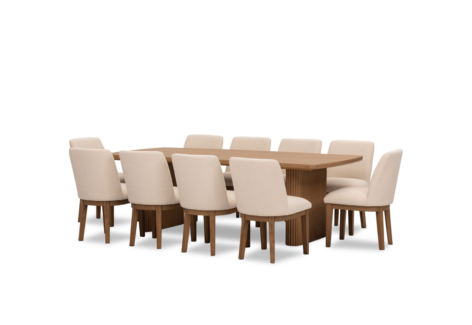 MIRAN - 11 Piece 2400 Dining Suite with Cora Dining Chairs. MIRAN