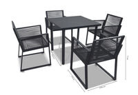 JANIERO - 5 Piece Outdoor Dining Setting JANIERO