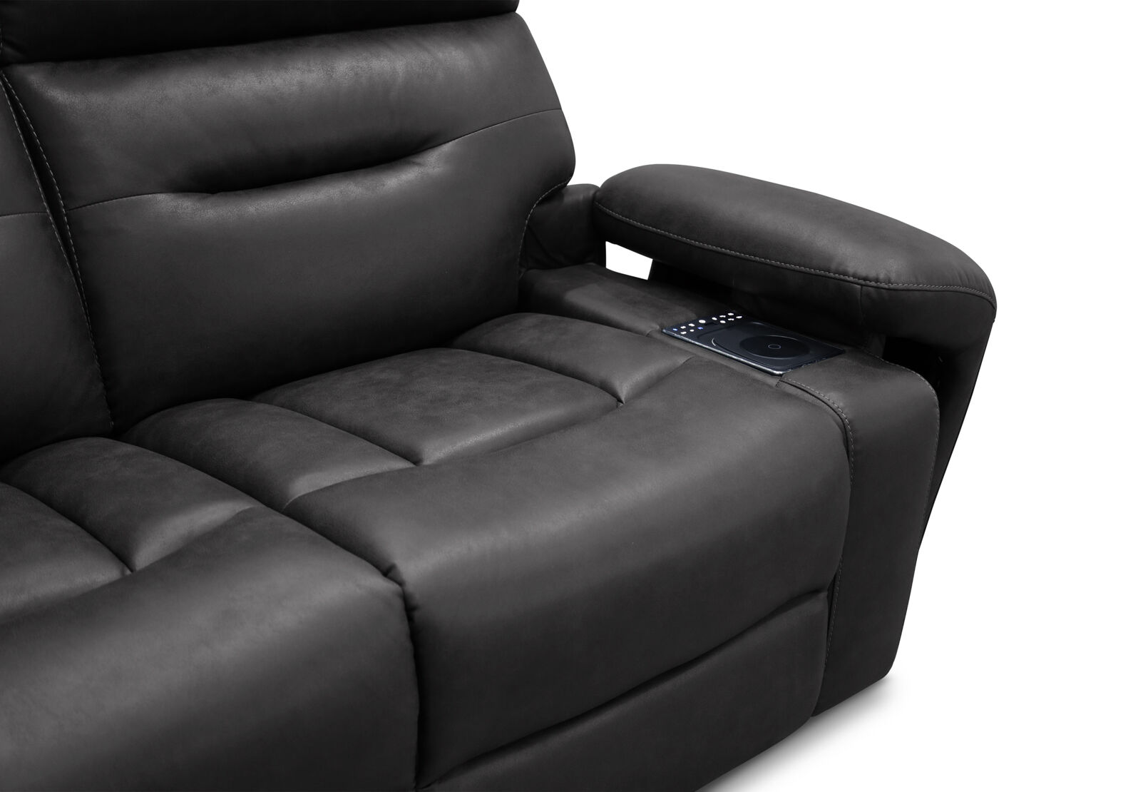 HOLLYWOOD FABRIC - Media 2 Seater with Electric Recliners HOLLYWOOD FABRIC