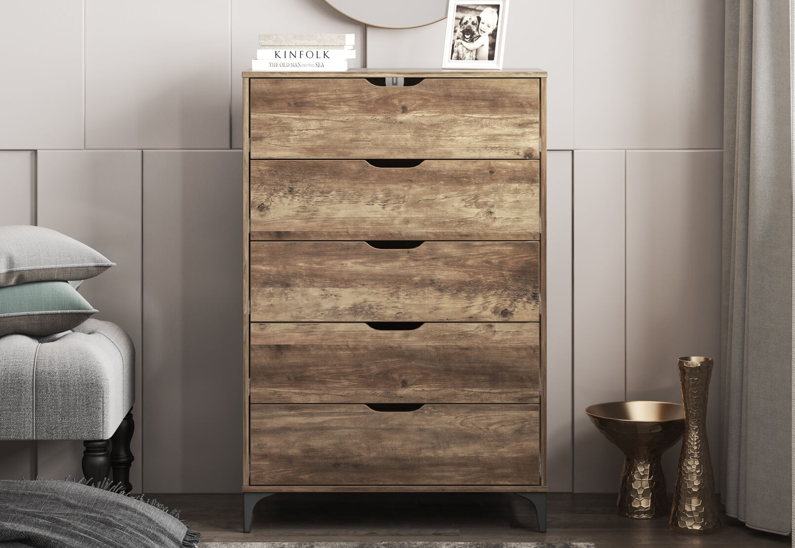 WARE - 5 Drawer Tall Chest WARE