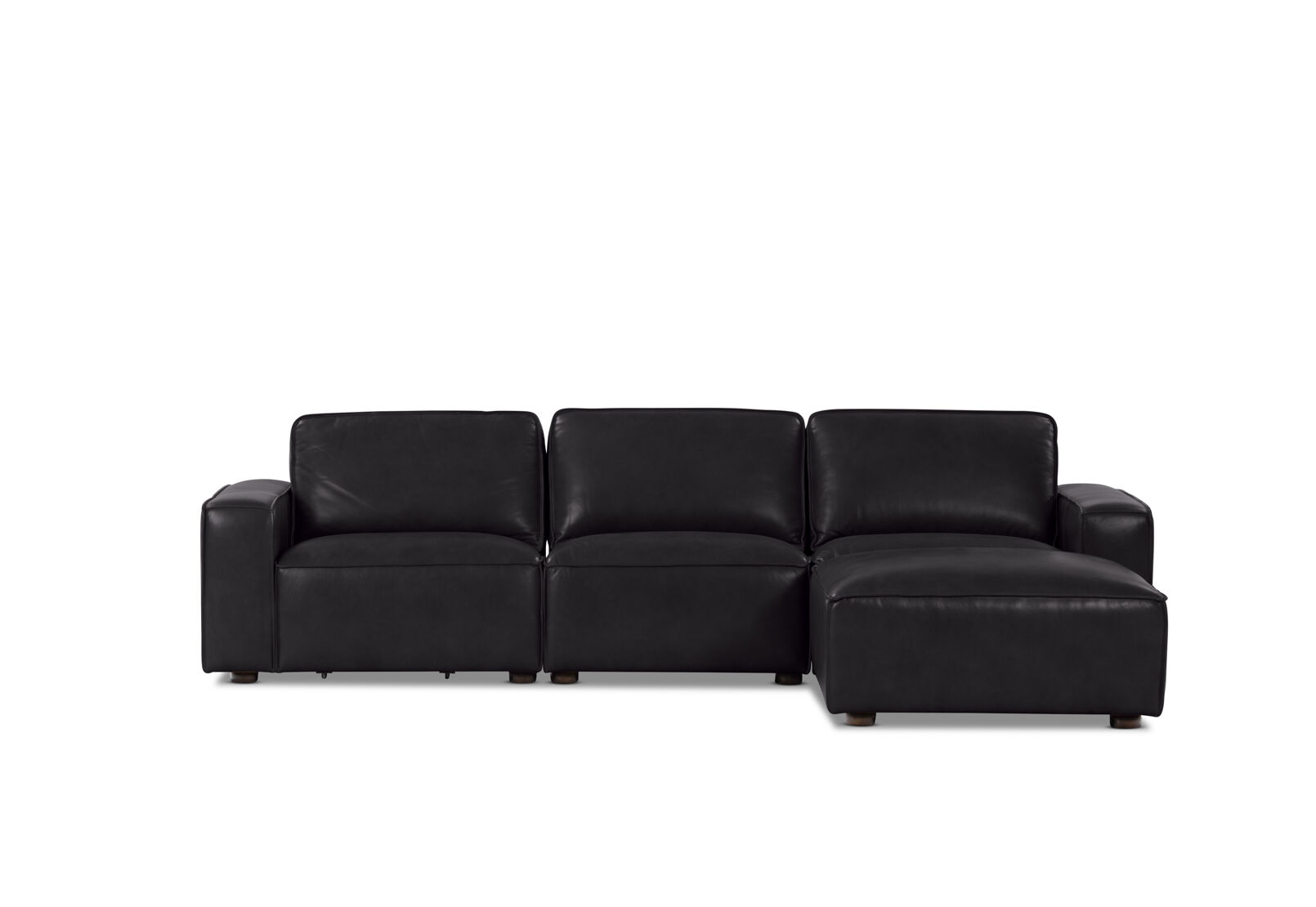BARTELLE LEATHER - 3.5 Seater Sofa with Ottoman. BARTELLE LEATHER