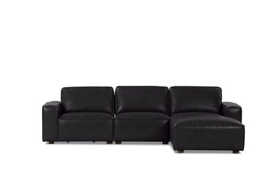 BARTELLE LEATHER - 3.5 Seater Sofa with Ottoman.