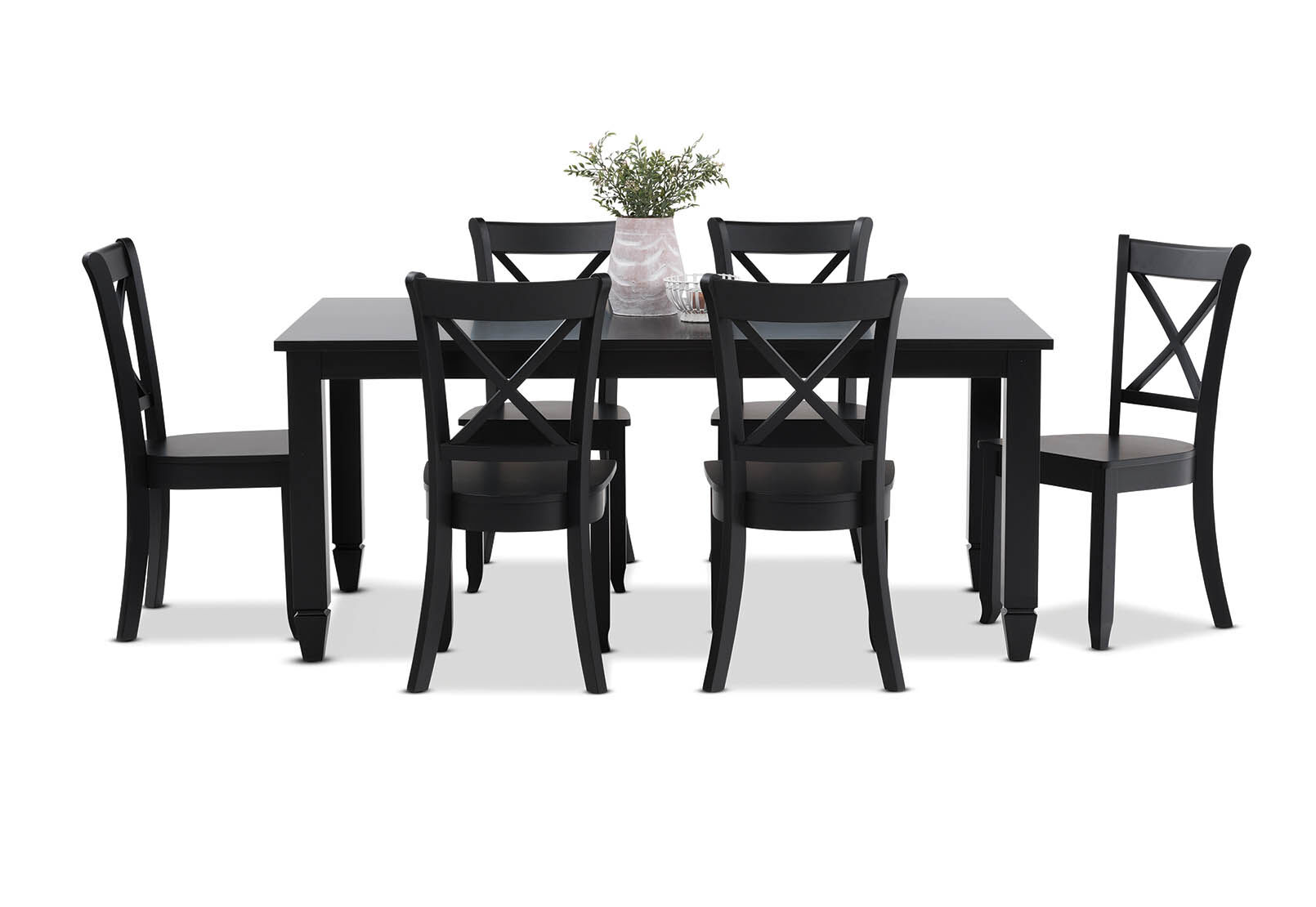 BLACK ECHUCA 7 Piece Dining Suite