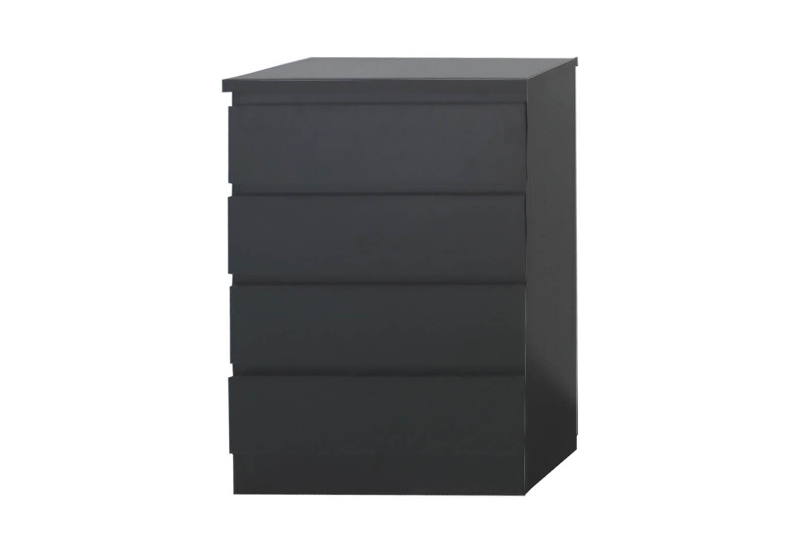 BLACK HOWARD Black 4 Drawer Narrow Tall Chest Amart Furniture