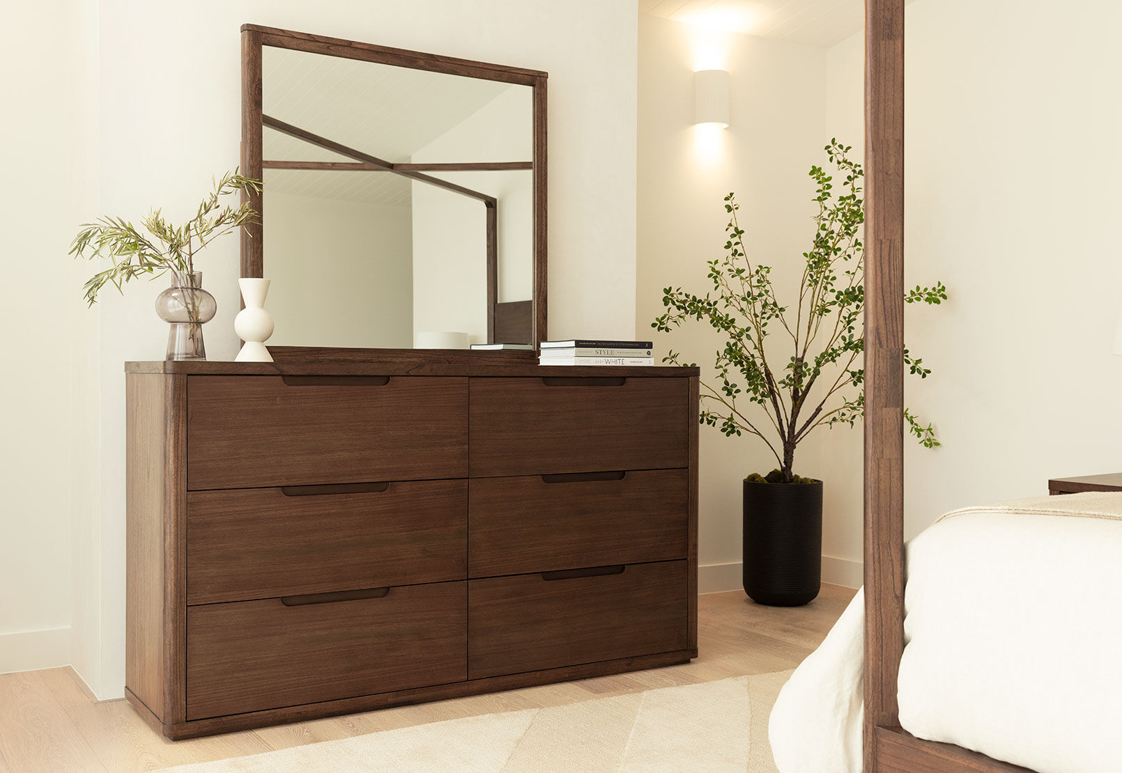 NICCOLO - 6 Drawer Dresser with Mirror NICCOLO