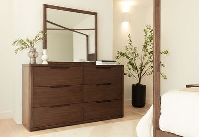 NICCOLO - 6 Drawer Dresser with Mirror
