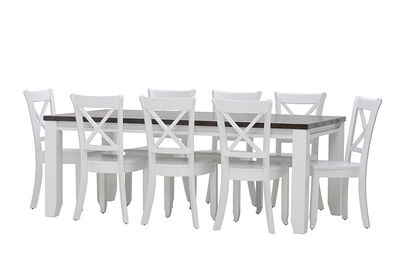 LE FRANSCHHOEK - 9 Piece Dining Suite with Clouds Dining Chairs