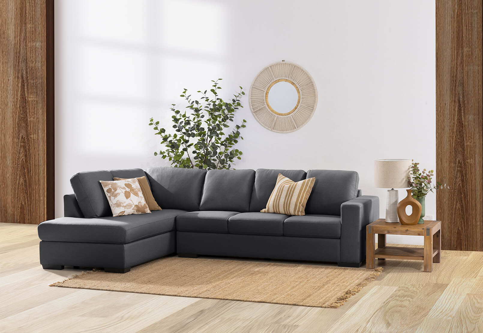 KIRBY - Fabric 4 Seat Left Hand Facing Chaise KIRBY