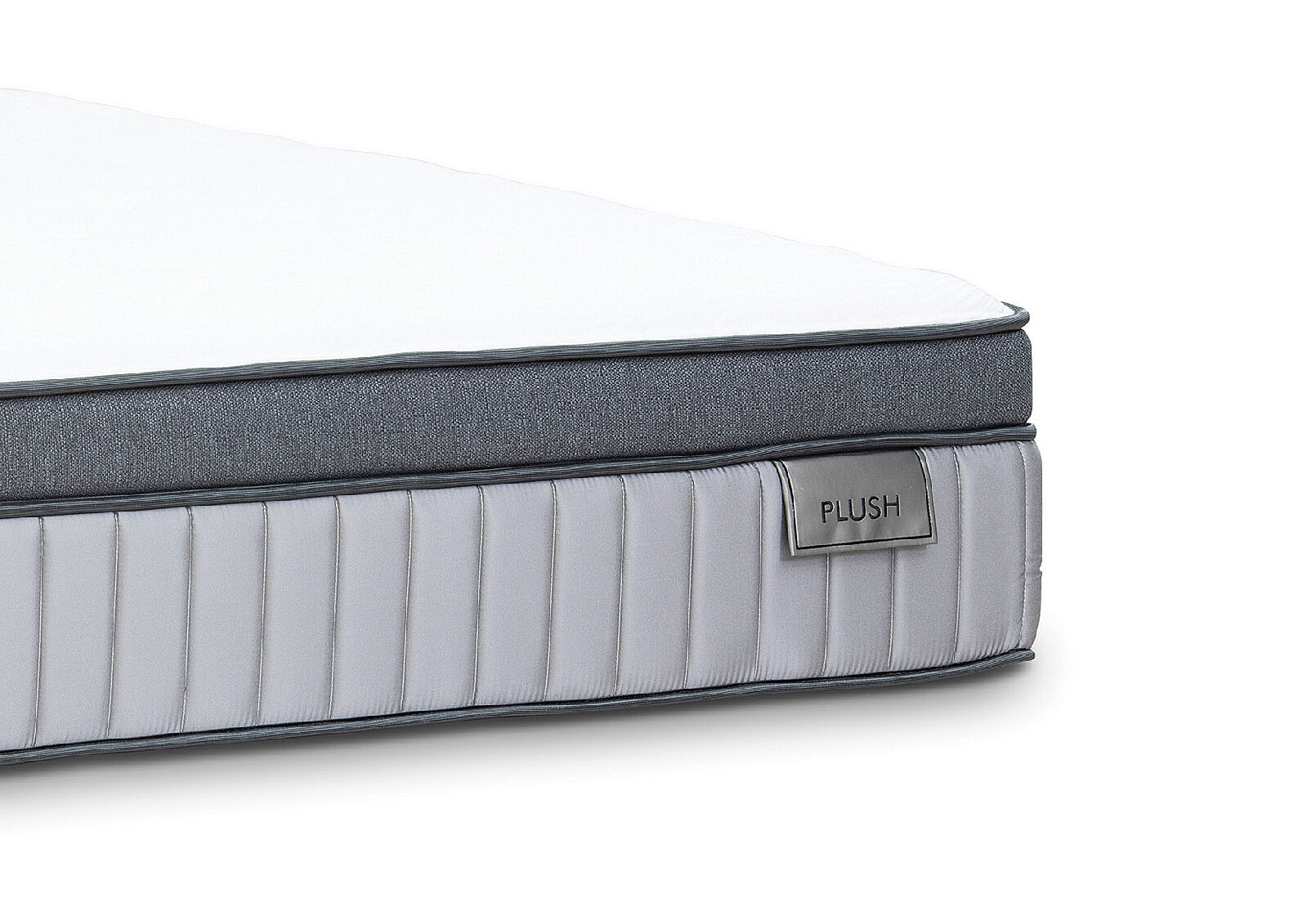 WHITE/GREY ARLO PLUSH King Mattress