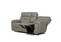 HOLLYWOOD LEATHER - Media 2 Seater with Electric Recliners & Console HOLLYWOOD LEATHER
