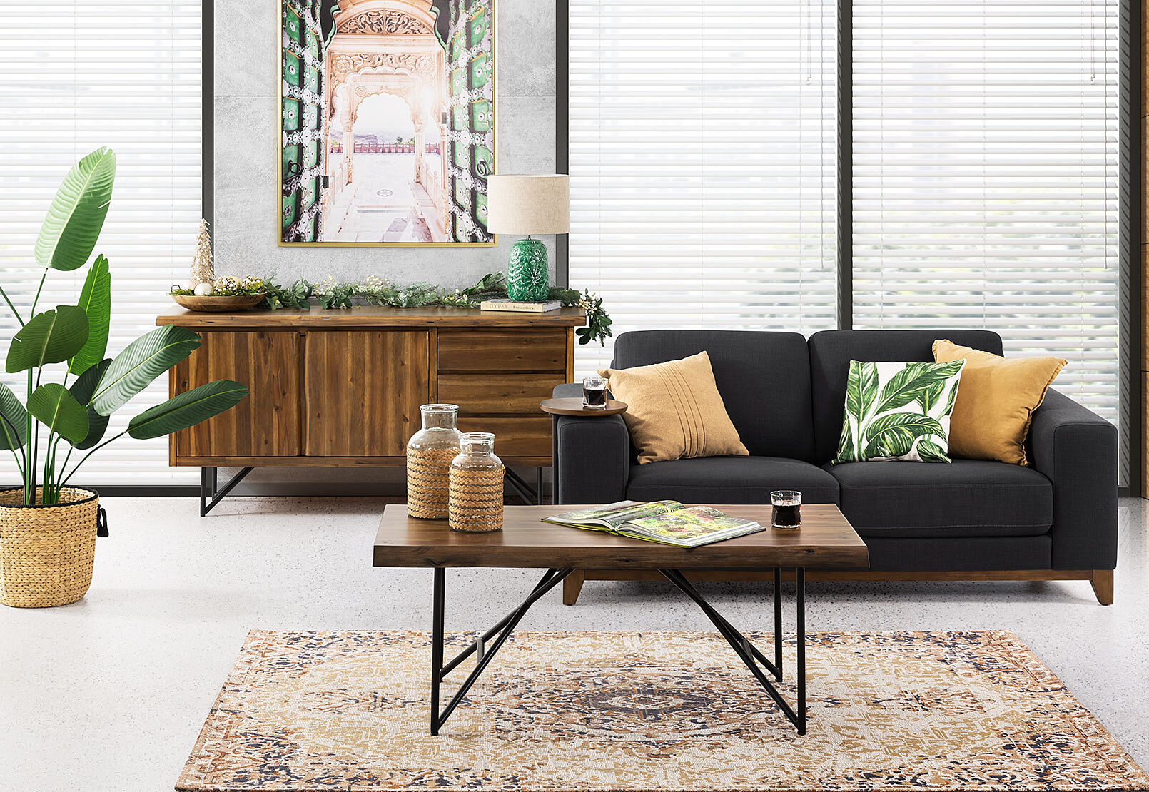Light Walnut Live Edge Coffee Table Amart Furniture