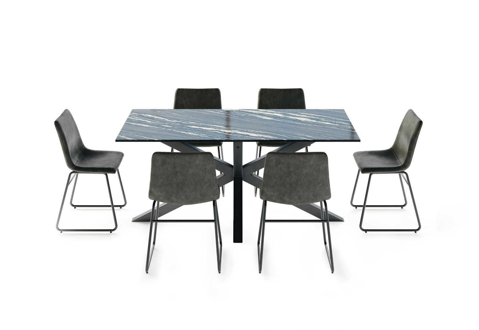 BRONTES - 7 Piece Dining Suite with Loire Dining Chair BRONTES