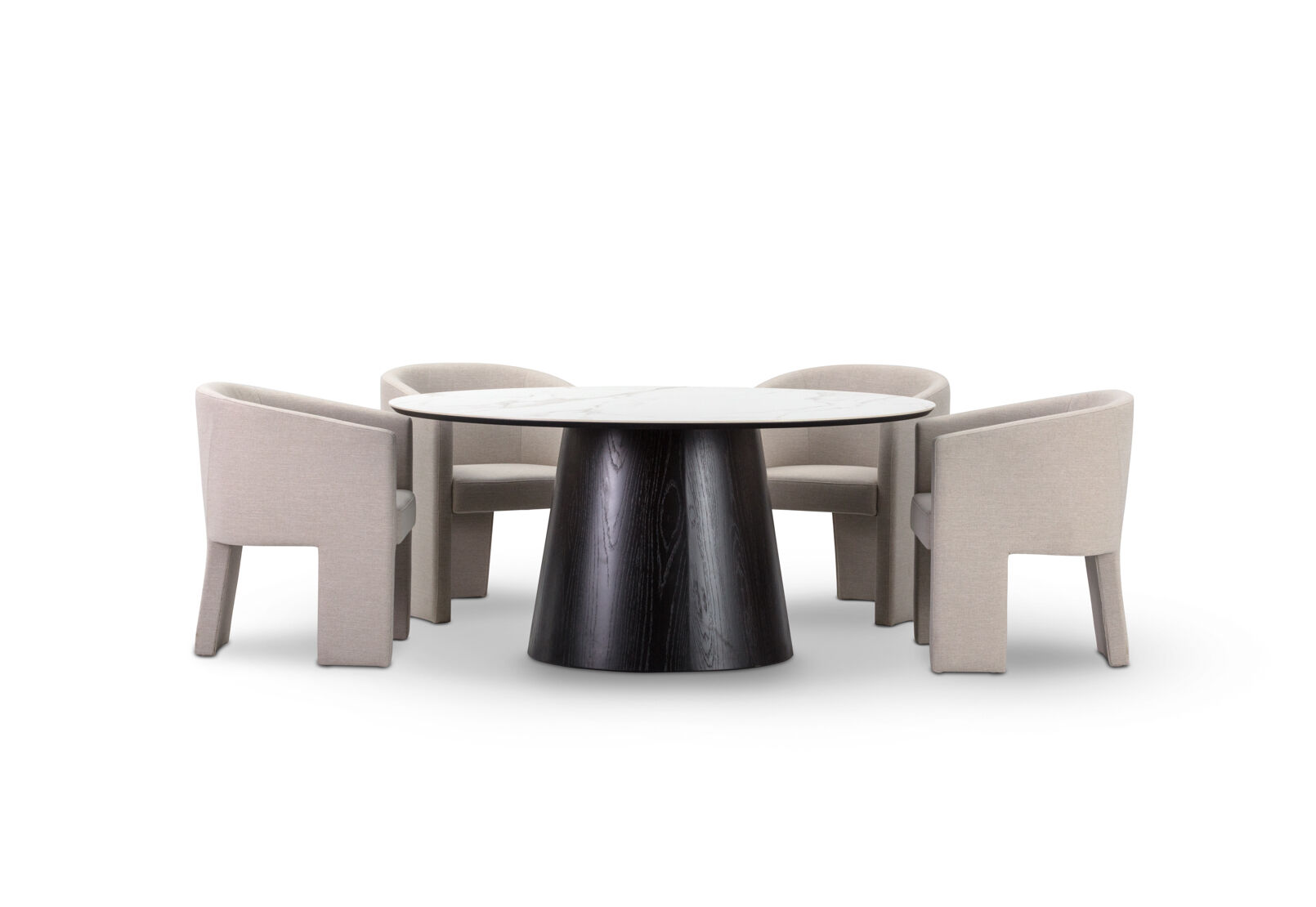 THANOS - 7 Piece Ceramic Top Dining Suite with Alicante Dining Chairs THANOS