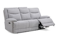 HARLINGEN FABRIC - 3 Seater Electric Recliners with Drop Down Table HARLINGEN FABRIC