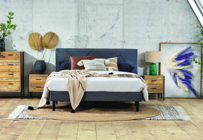 FRAZIER - Dark Grey Queen Bed