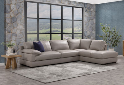 CANDACE LEATHER - Corner RHF Chaise