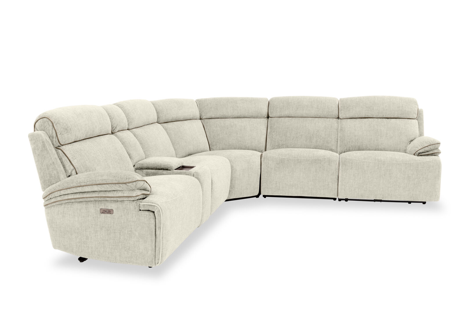 SEYMOUR FABRIC - 5 Seater Corner Lounge with LHF Console SEYMOUR FABRIC