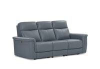 SERGIO LEATHER - 3 Seater with 2 Inbuilt Electric Recliners SERGIO LEATHER