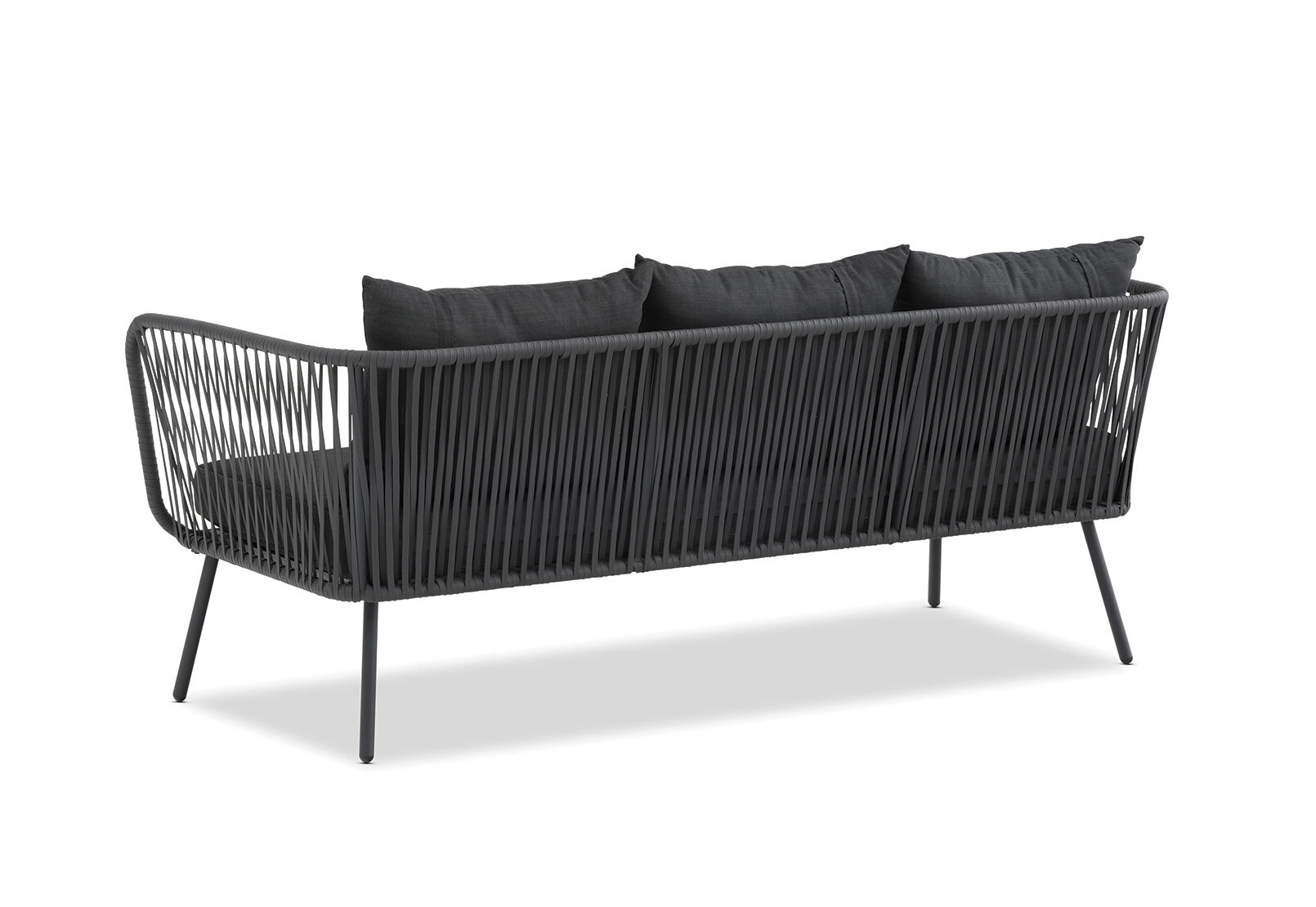 BLACK BRADY 4 Piece Outdoor Chaise Lounge Setting Amart Furniture