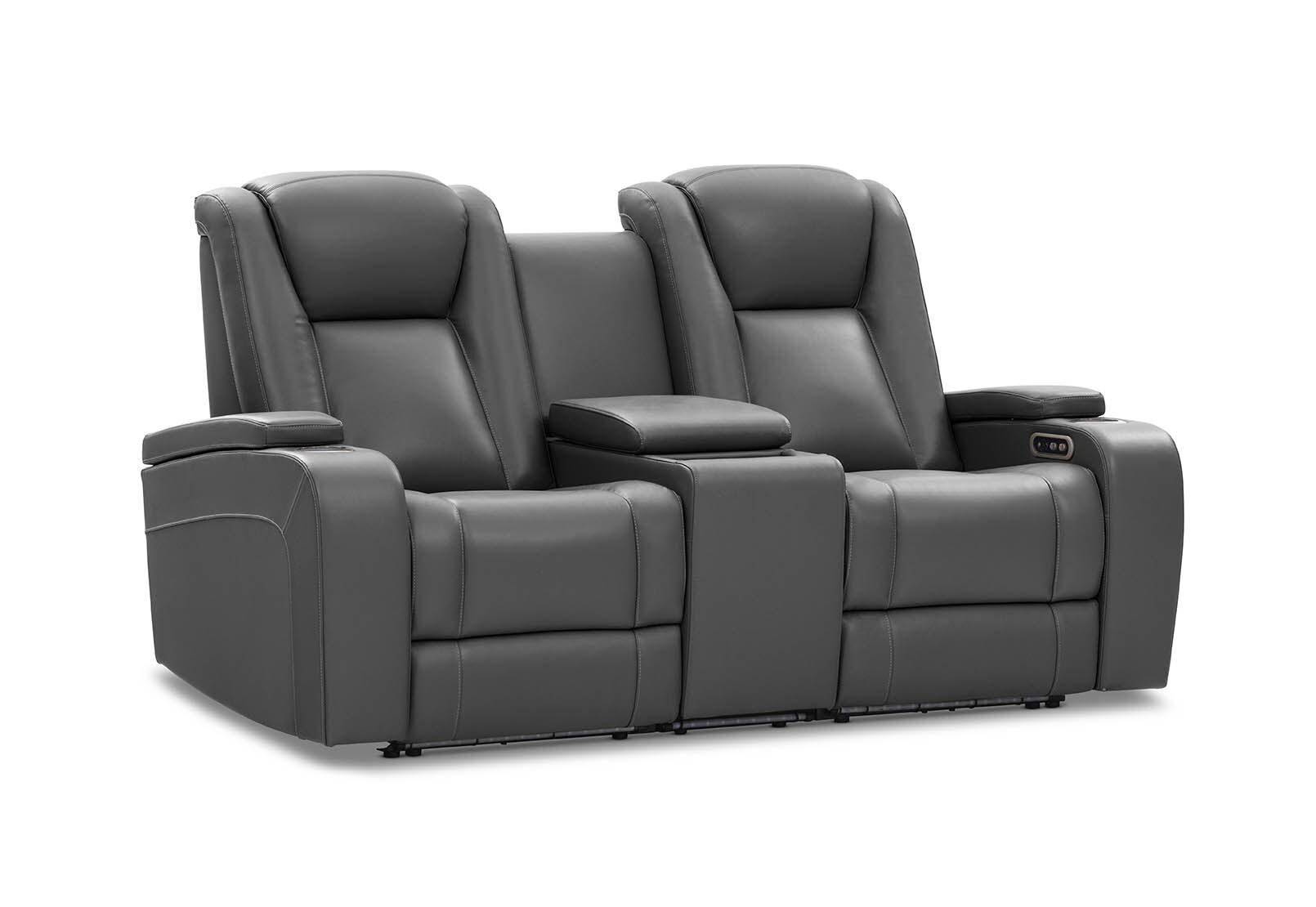 SENTINAL MK2 LEATHER - 2 Seater with 2 Electric Recliners and Console SENTINAL MK2 LEATHER