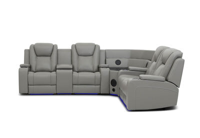 SENTINAL MK2 LEATHER - 4 Piece Corner with LHF Console
