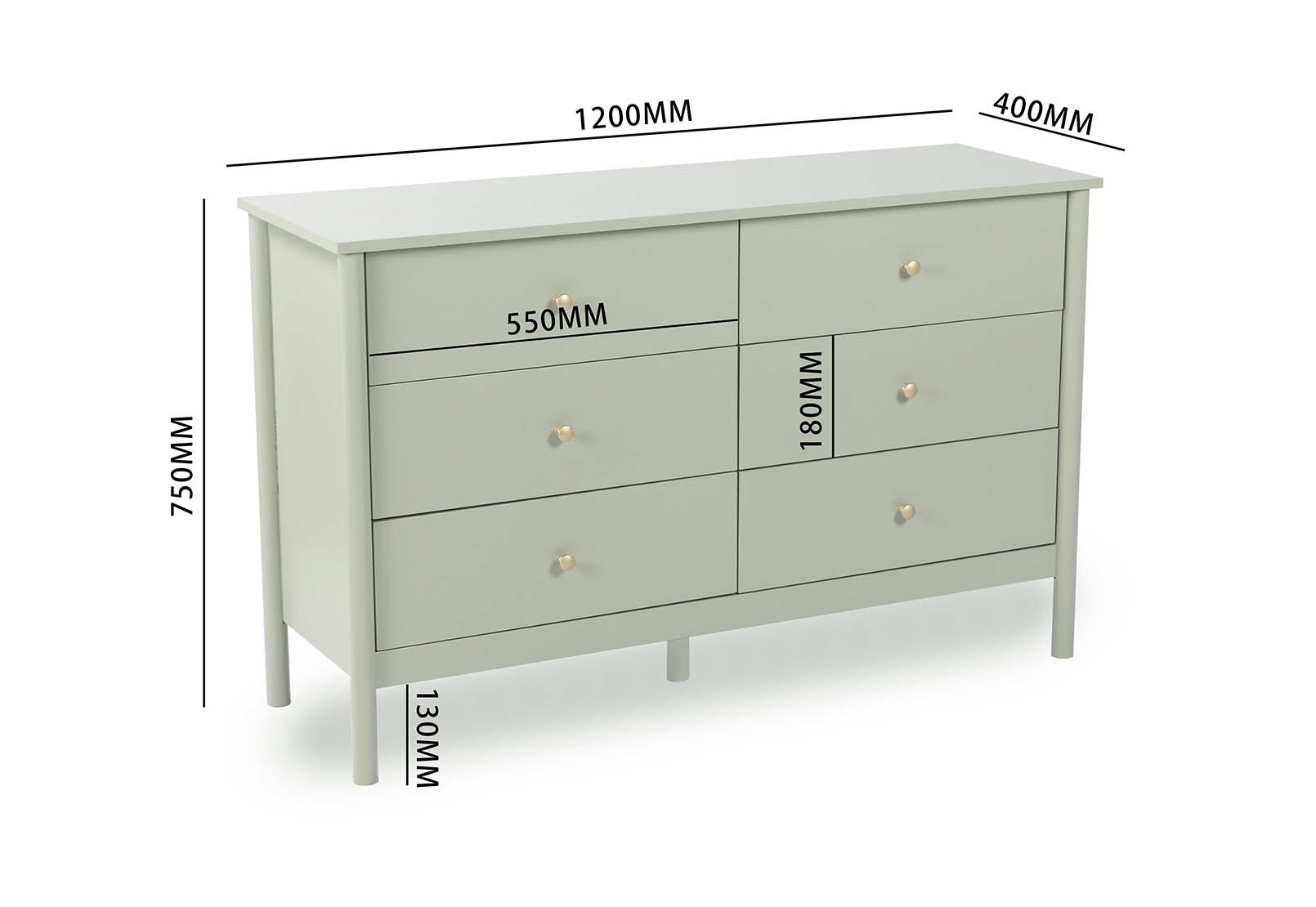 ROWLAND - 6 Drawer Dresser ROWLAND