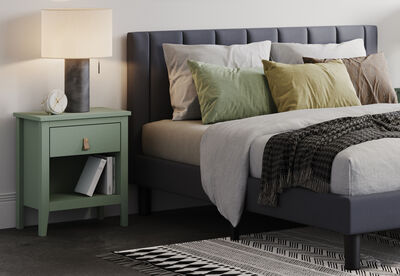 STANFORD - Olive Green Bedside