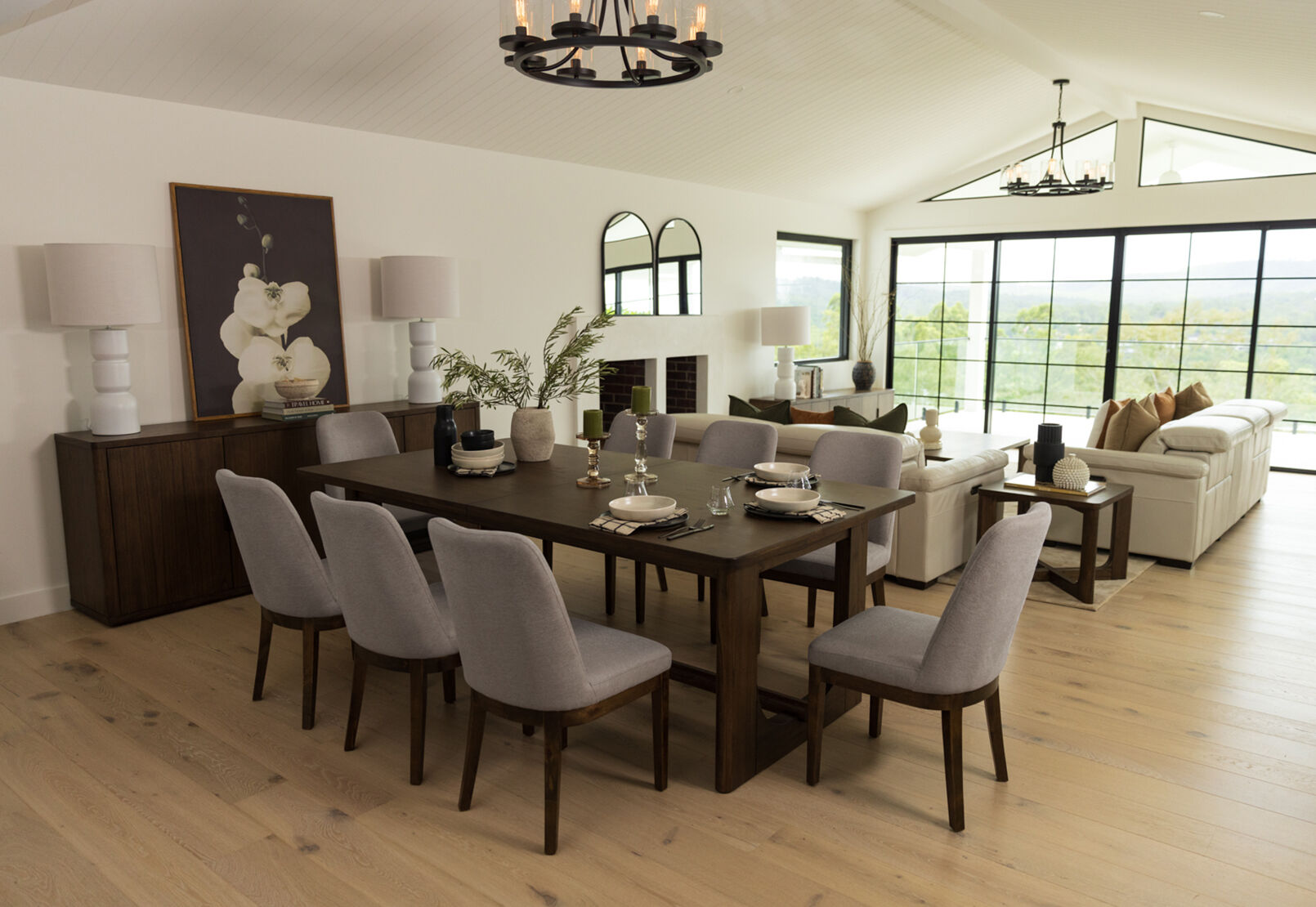 NICCOLO - 9 Piece Extension Dining Suite with Santino Dining Chairs NICCOLO