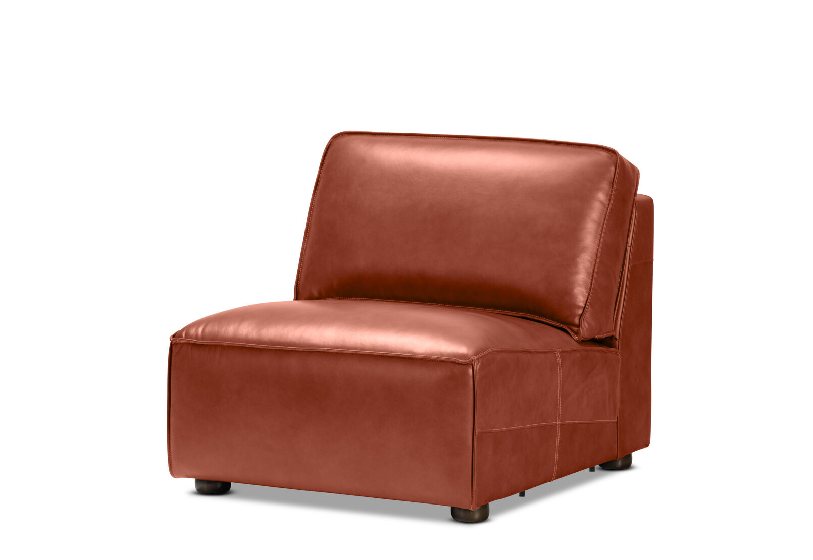 BARTELLE LEATHER - Modular Armless Chair BARTELLE LEATHER