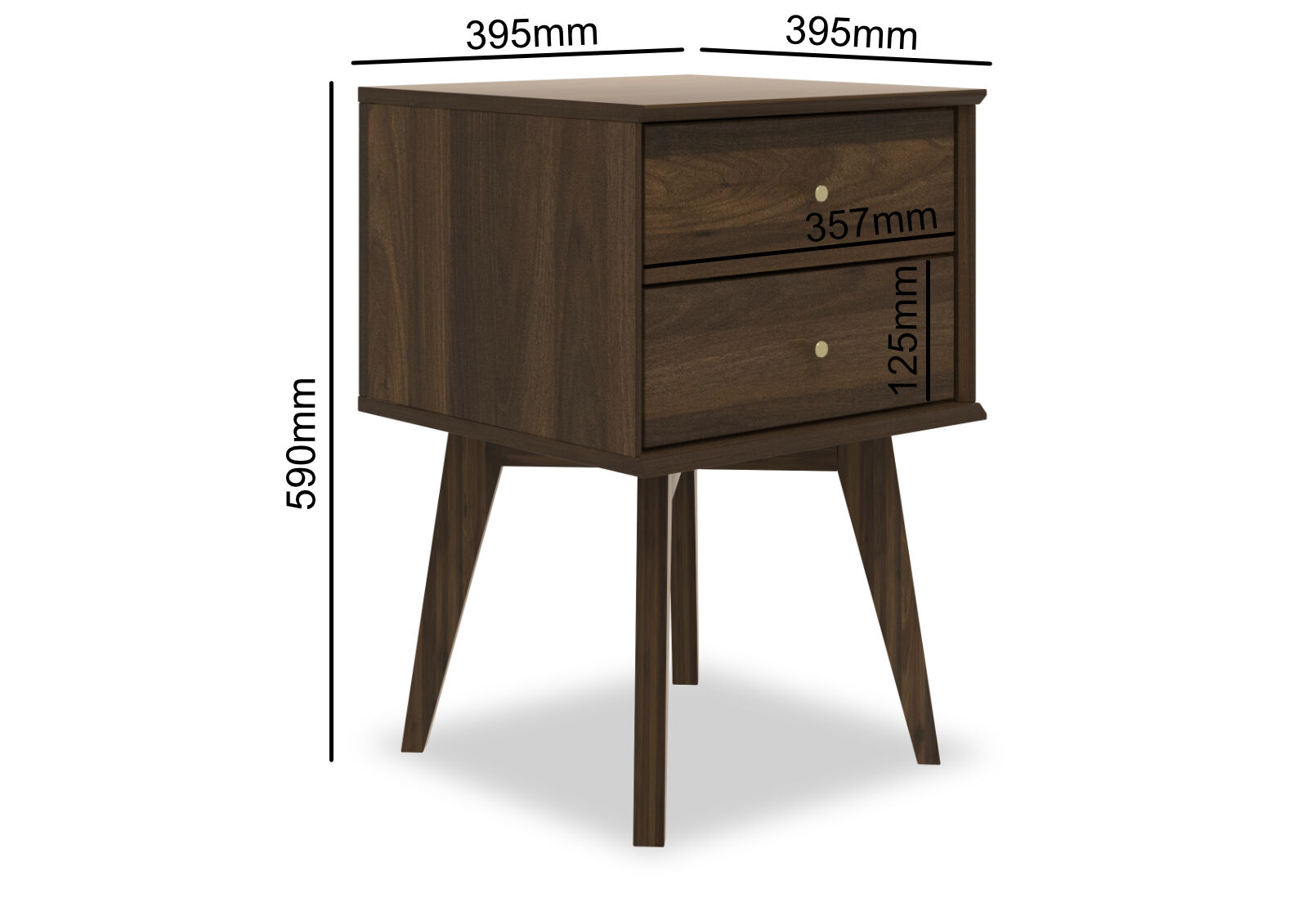 FIELDS - 2 Drawer Bedside Table FIELDS