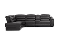 JEFFRIES LEATHER - Corner Lounge with LHF Chaise JEFFRIES LEATHER