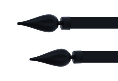 FLAME FINIAL - Flame Rod End to Fit 28mm Rod Set