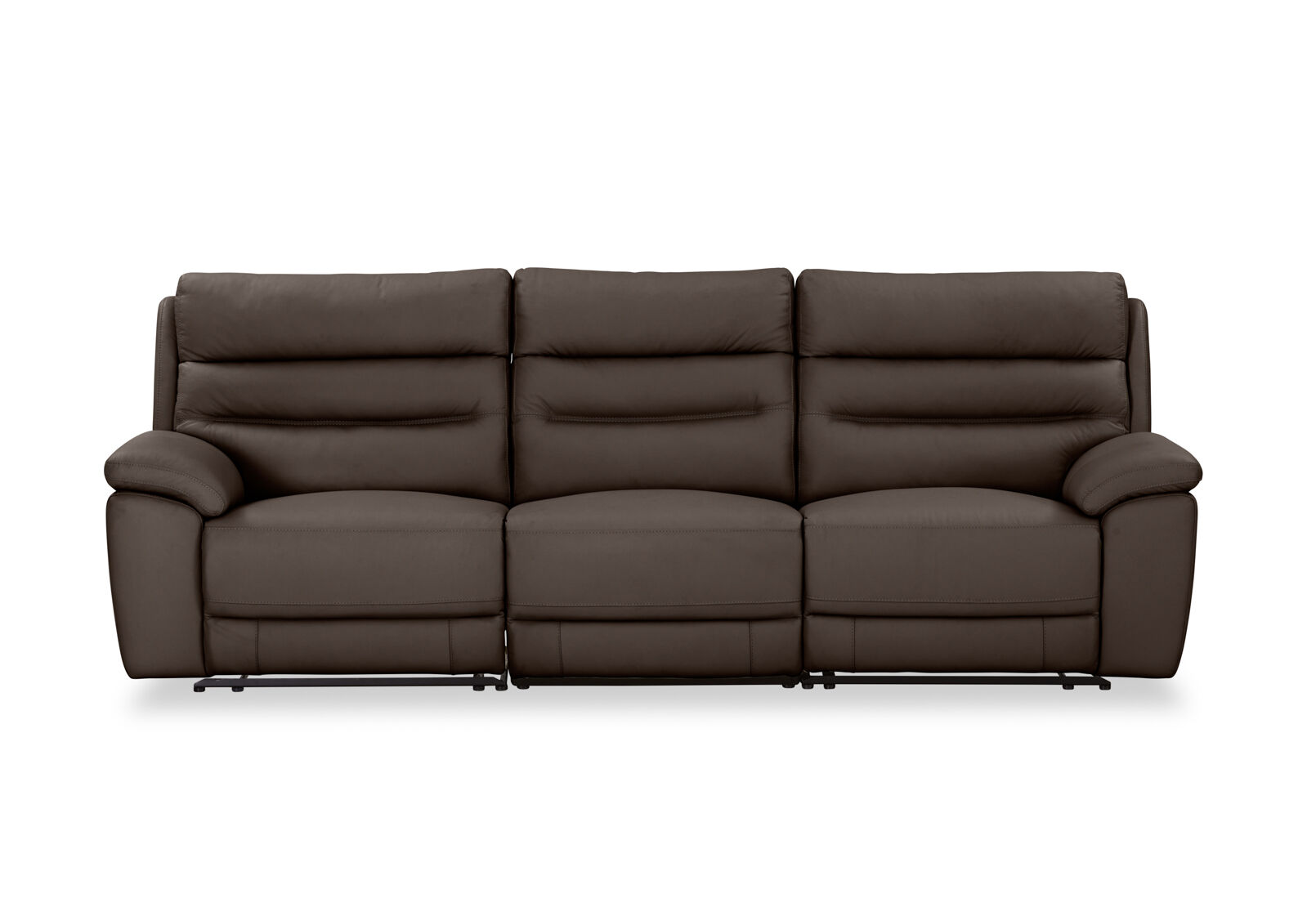 BEARMAN LEATHER - 3 Seater Sofa with 2 inbuilt Recliners BEARMAN LEATHER