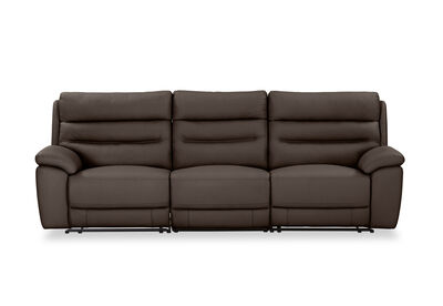 BEARMAN LEATHER - 3 Seater Sofa with 2 inbuilt Recliners