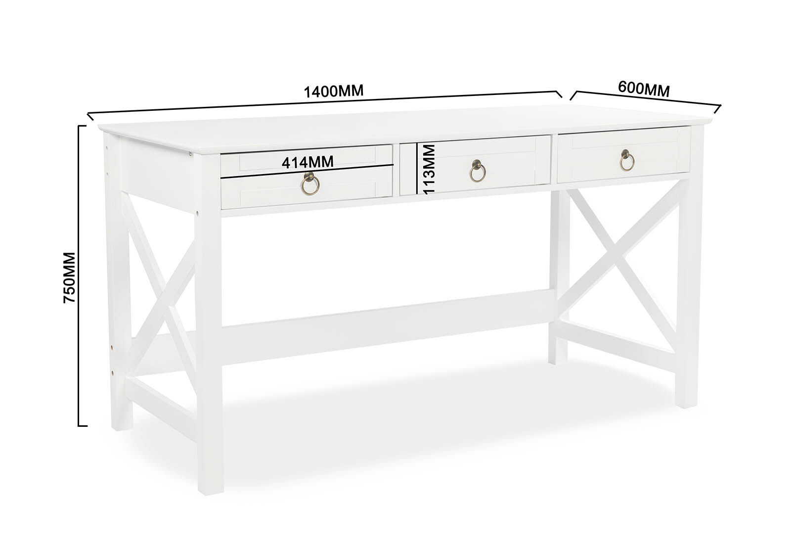Amart white sale desk