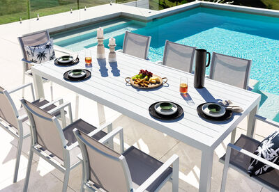 CANTWELL - 9 Piece Outdoor Dining Setting