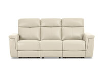 SERGIO LEATHER - 3 Seater with 2 Inbuilt Electric Recliners SERGIO LEATHER