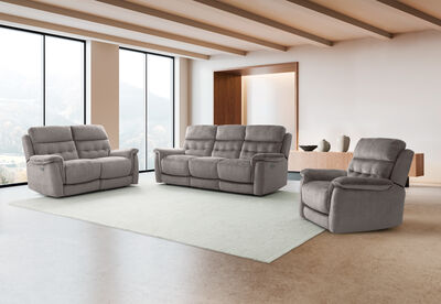 OBERTO FABRIC - 2 Seater with Electric Recliners