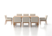 ROMULUS - 9 Piece Dining Suite with Lazarus Dining Chairs ROMULUS