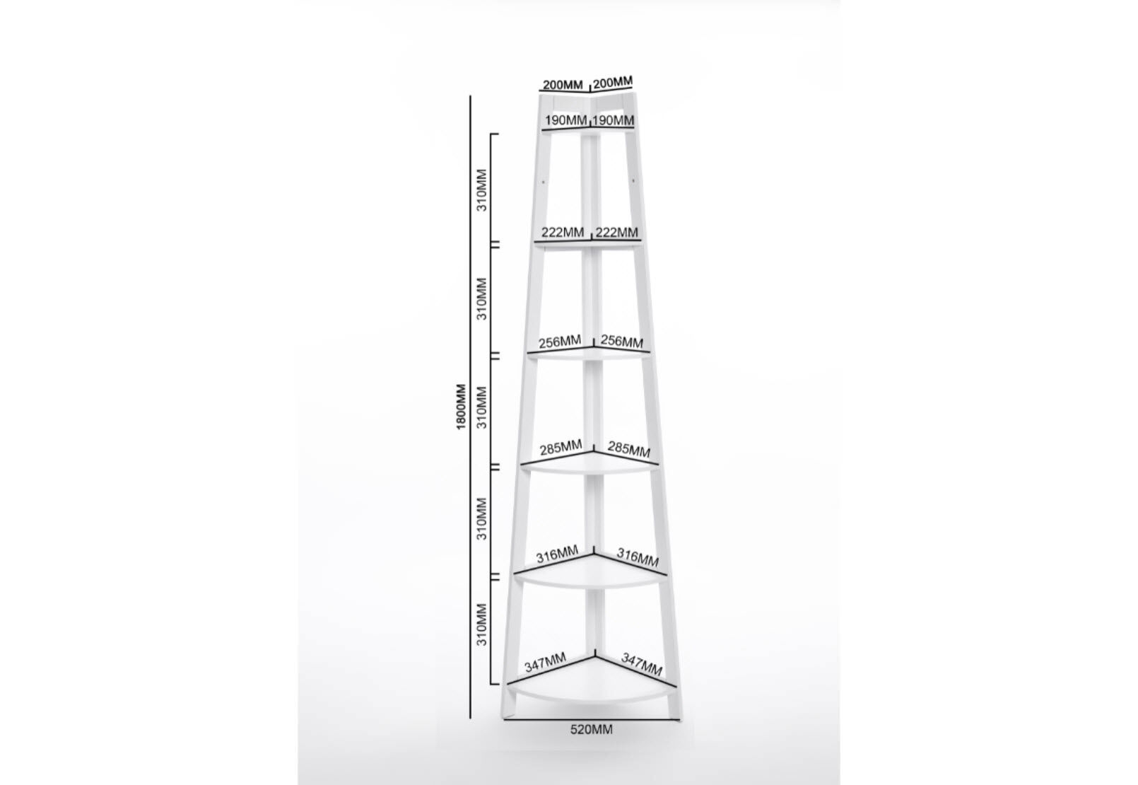 IBARRA - White Corner Bookshelf IBARRA