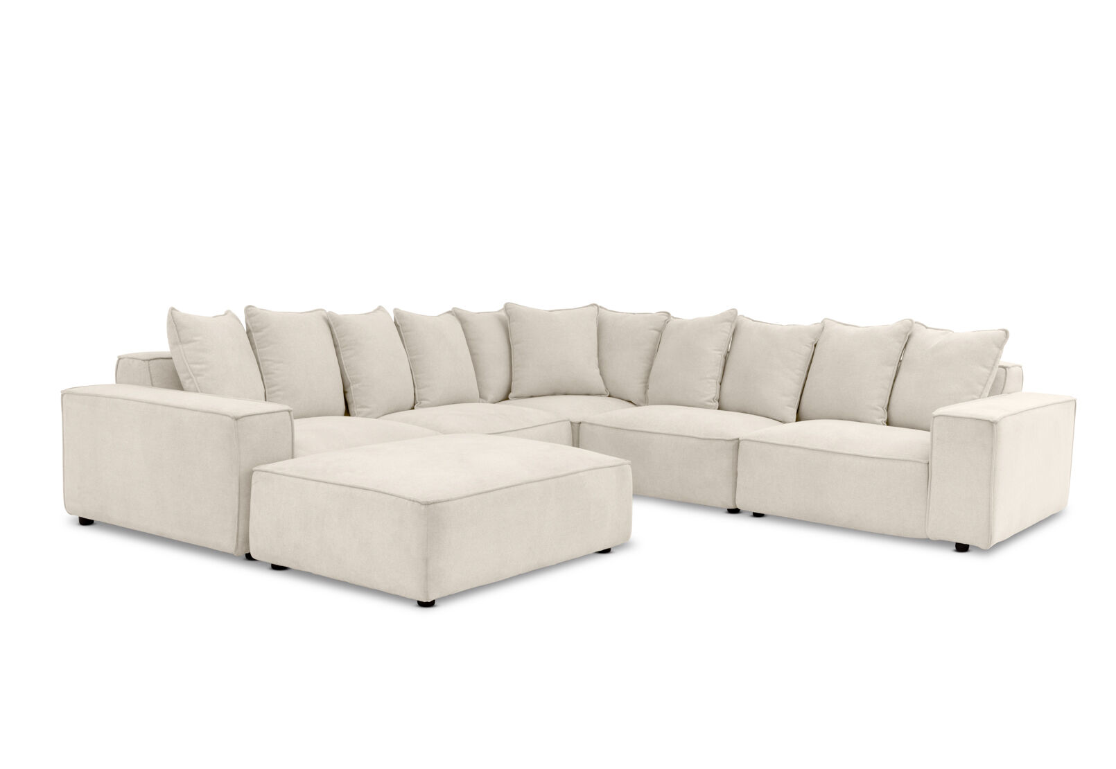 TILLEY FABRIC - Corner Lounge with Ottoman ( Fabric) TILLEY FABRIC