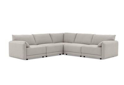 VARLEY FABRIC - 5 Seater Corner Lounge Setting