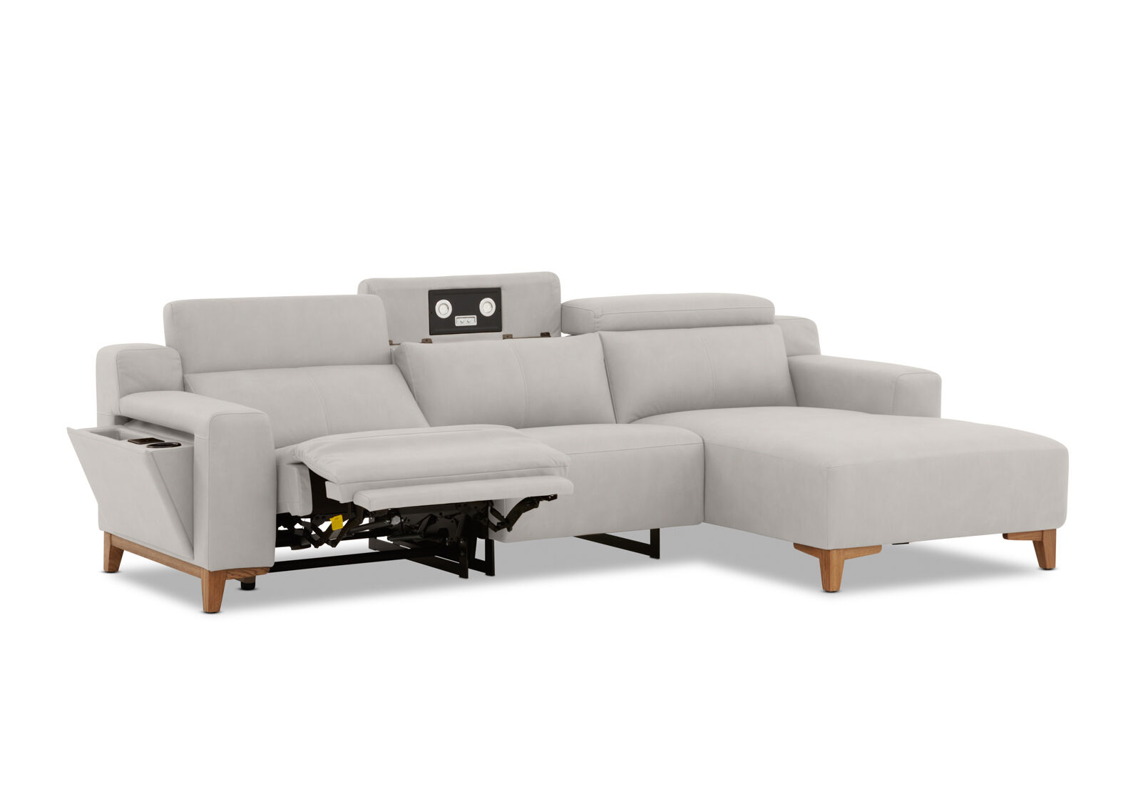 GAGE FABRIC - 3 Seater Sofa with Electric Recliner & RHF Chaise GAGE FABRIC
